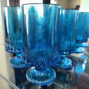 - VNTG Electric Blue LE Smith Sculptura II Iced Tea Set Of 4